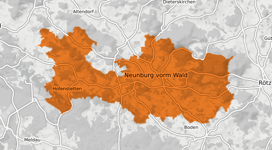 Mietspiegelkarte Neunburg vorm Wald